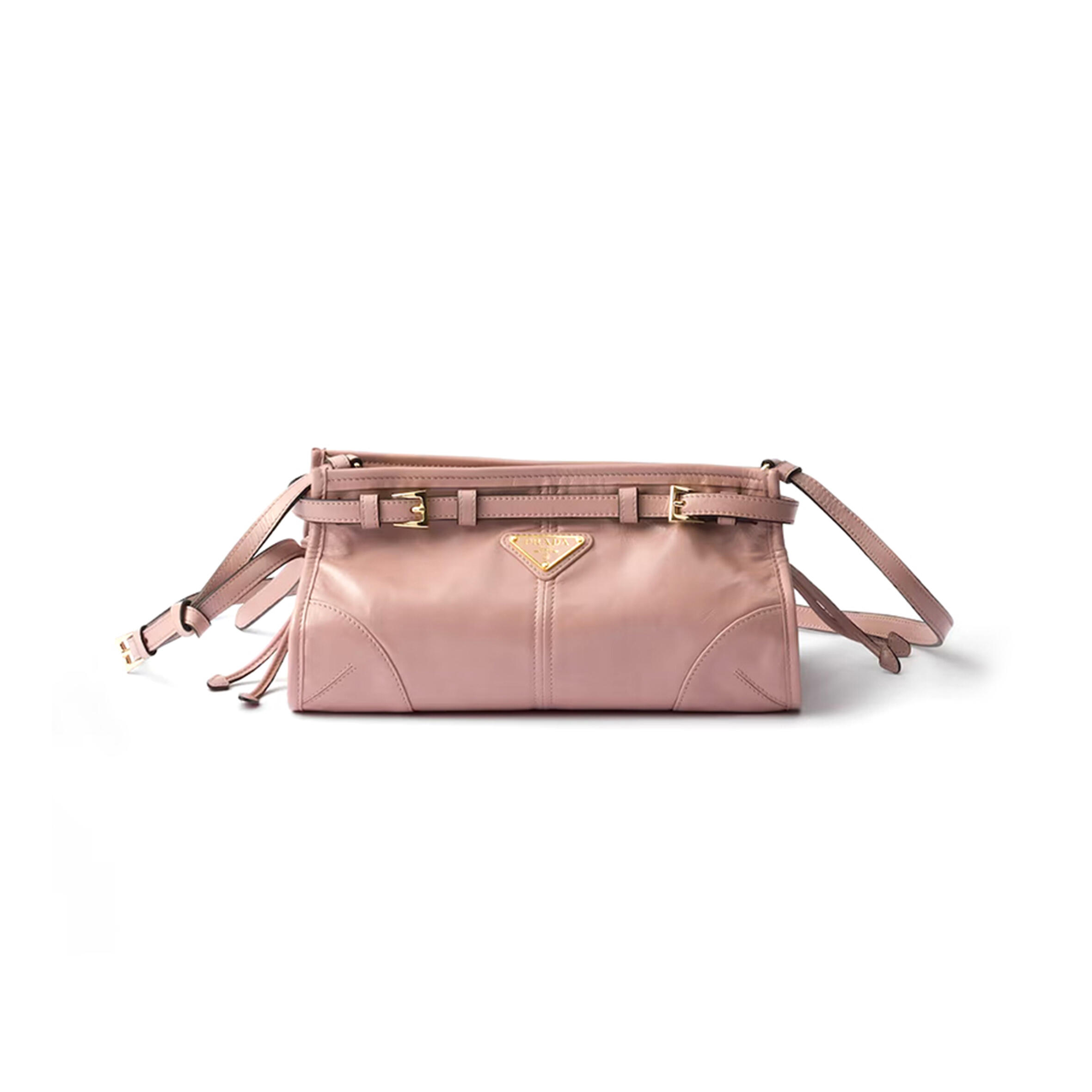 PRADA BONNIE SMALL LEATHER SHOULDER BAG 1BH215 (26*14*12cm)